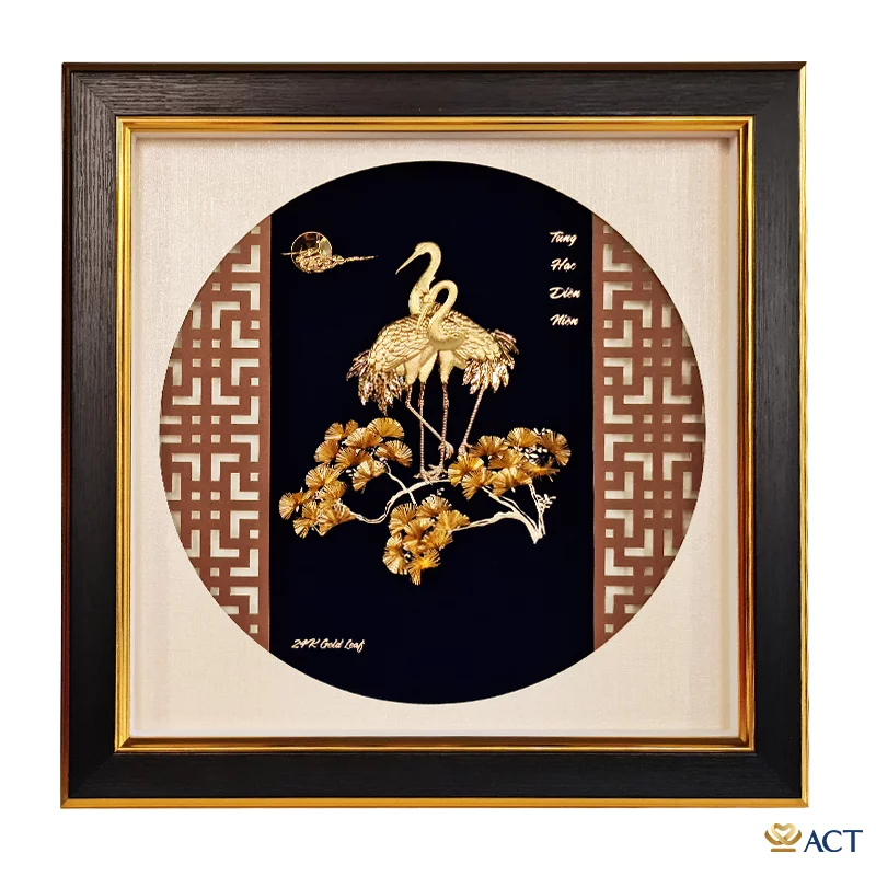 act-3535-0014_18de971d32864b158f95d040d112cb45.png Quà tặng tranh Đôi Chim Hạc dát vàng 24k ACT GOLD ISO 9001:2015 (Mẫu 1) - Image 1