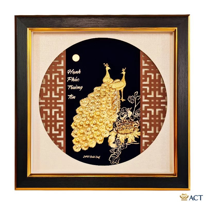 act-3535-0018_81cd28b95e7d40eca76e996d455f4237.png Quà tặng tranh Đôi Chim Công dát vàng 24k ACT GOLD ISO 9001:2015 (Mẫu 5) - Image 1