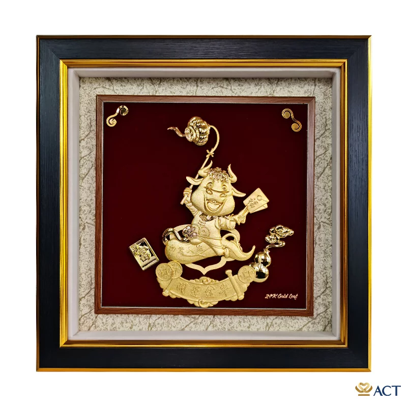 act-3535-0024-1_020e9480dabf4c7e8472a061be53fcfa.png Tranh Trâu dát vàng 24k ACT GOLD ISO 9001:2015 (Mẫu 2) - Image 1