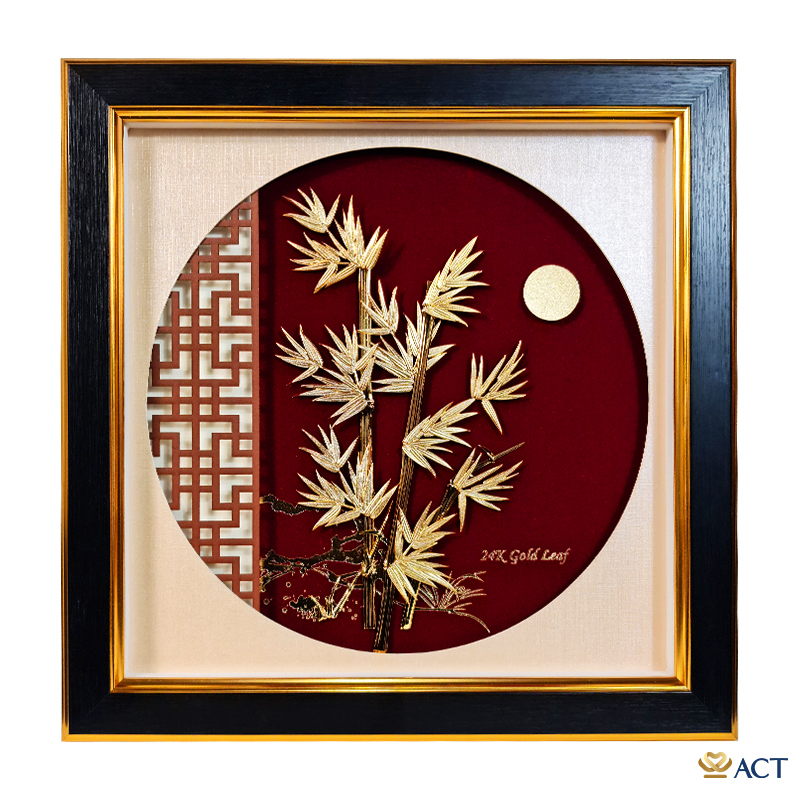 act-3535-0034_cbd14560fc0b46e68b83ea9fdd6d7536.jpg Quà tặng Tranh Cây Trúc dát vàng 24k ACT GOLD ISO 9001:2015 - Image 1