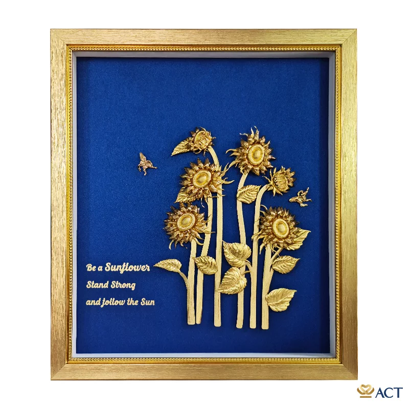 act-3540-0001_bd4a73c8208c453b9e684e3a12e811df.png Tranh Hoa Hướng Dương dát vàng 24k ACT GOLD ISO 9001:2015 - Image 1