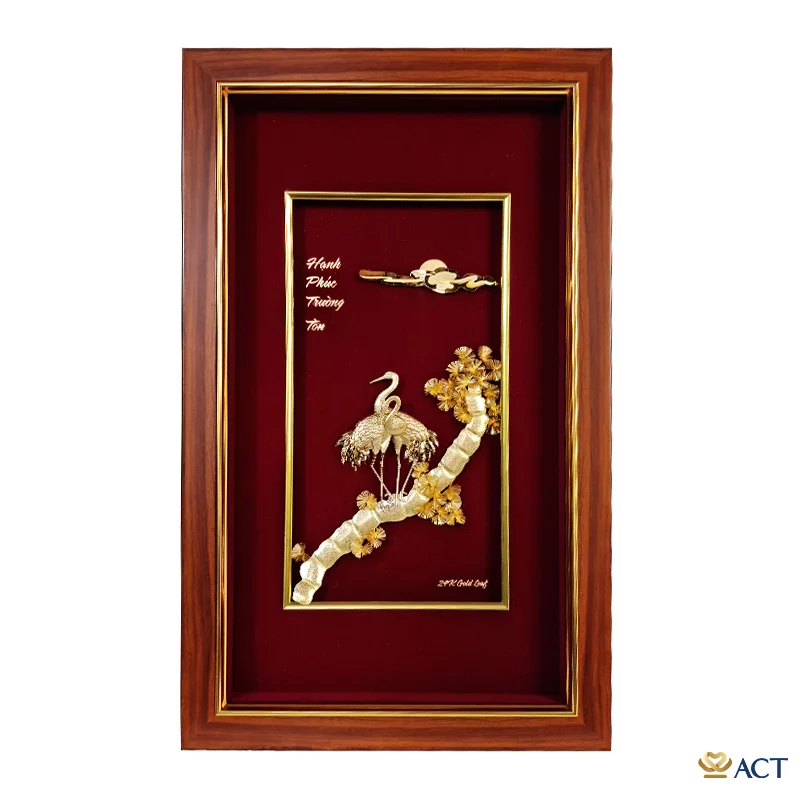 act-3658-0005_eb589b71b8a848ba9e5b40045ae2a2cc.png Quà tặng tranh Đôi Hạc dát vàng 24k ACT GOLD ISO 9001:2015 (Mẫu 4) - Image 1