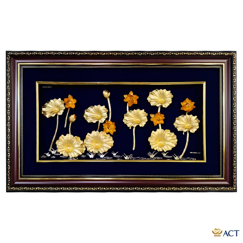 act-4065-0010_a396c8d59b7b4533aba822afc161b9c4.png Tranh Hồ Sen dát vàng 24k ACT GOLD ISO 9001:2015 - Image 1
