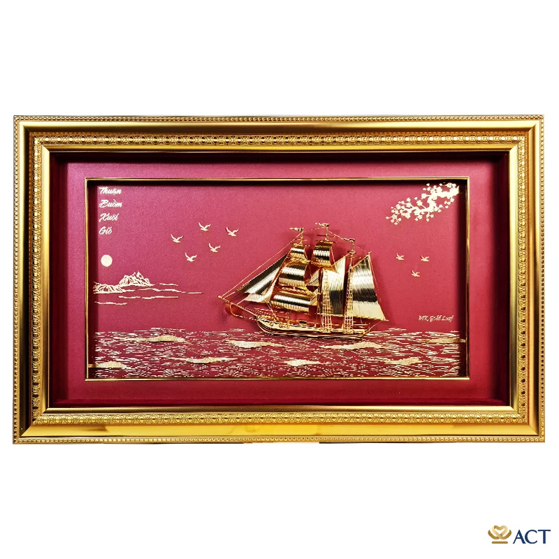 act-4065-0023-2_9781c4b4bbf6414ab6203576584477be.png Tranh Thuyền dát vàng 24k ACT GOLD ISO 9001:2015 (Mẫu 38) - Image 1