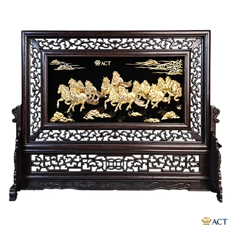 act-4657-0001_40fc4fc9a3a24af9a8d762b9734aa8e6.png Tranh Mã Đáo Thành Công dát vàng 24k ACT GOLD ISO 9001:2015 - Image 1