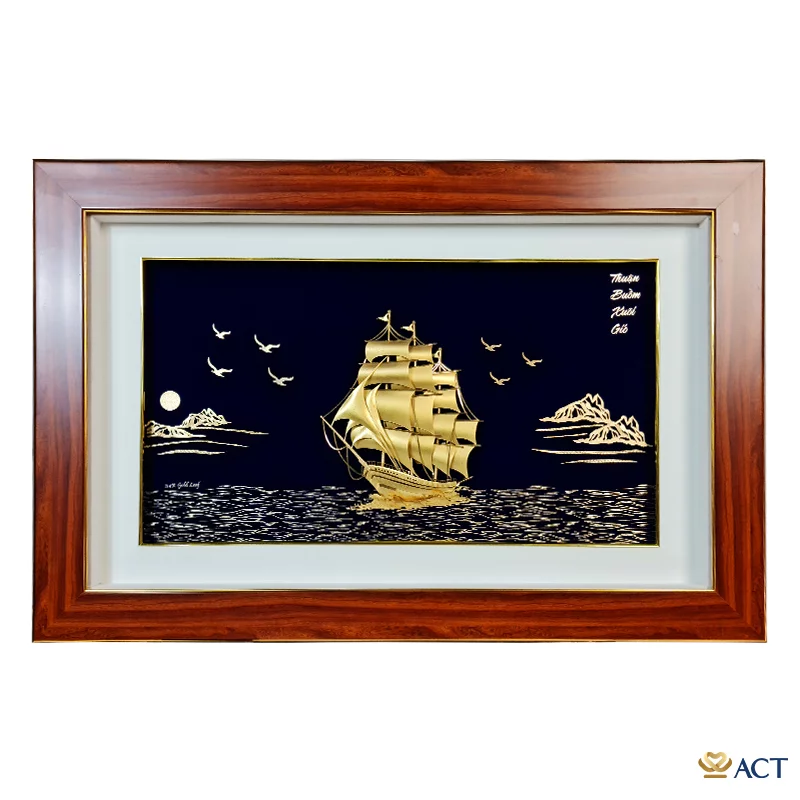 act-4669-0007_7be810d4fbae45efa73ef2afdccd1242.png Quà tặng tranh Thuyền dát vàng 24k ACT GOLD ISO 9001:2015 (Mẫu 4) - Image 1
