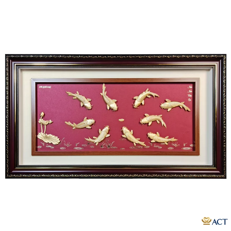 act-4681-0013_cfac999488514130ba748be2f74efa6c.png Tranh Cửu Ngư dát vàng 24k ACT GOLD ISO 9001:2015 (Mẫu 2) - Image 1
