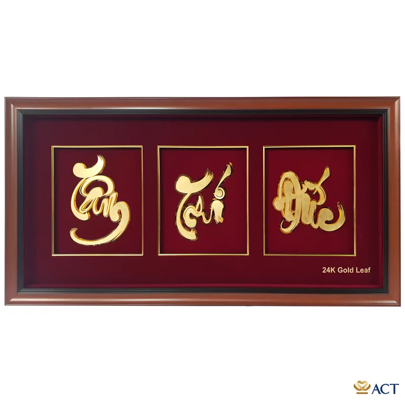 act-60120-0003_405adb6ad3884f83ad72f0486257cf8c.png Quà tặng Tranh Chữ Tâm Trí Đức dát vàng 24k ACT GOLD ISO 9001:2015 - Image 1