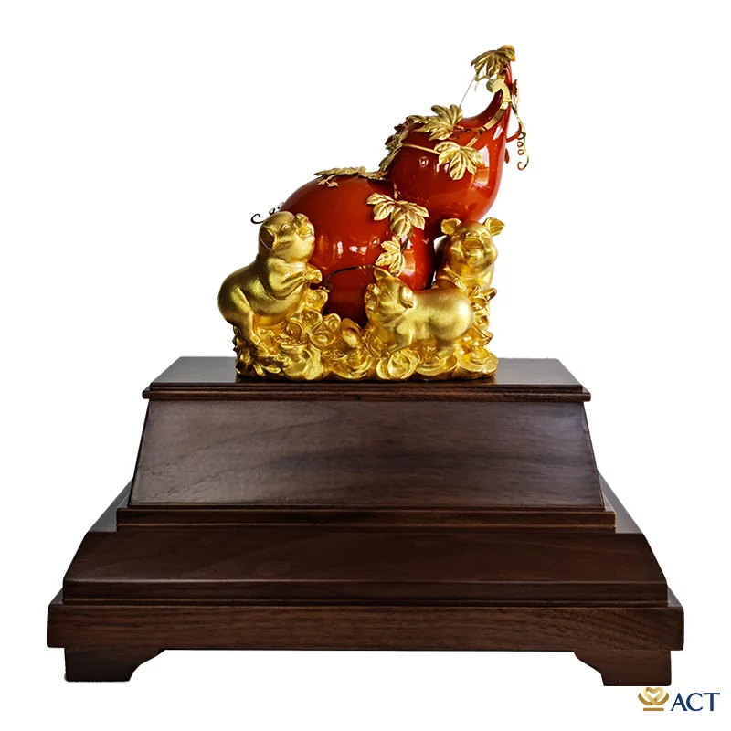 act-bt-0055_0665a88764b846f2bab5fba5d7f782e8.png Quà tặng Heo Tài Lộc dát vàng 24k ACT GOLD ISO 9001:2015(Mẫu 3) - Image 1