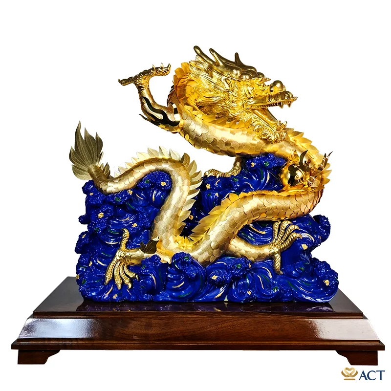 act-bt-0099__1__372d757f2f0143e5851cf9fc0105d0c9.png Quà tặng Rồng Vờn Ngọc - Cỡ Đại dát vàng 24k ACT GOLD ISO 9001:2015 - Image 1