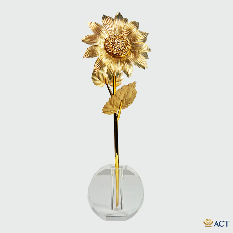 act-bt-0190_f5e9aca851a34b3b84b26c1c9b38d3b1.jpg Quà tặng Cành Hướng Dương dát vàng 24k ACT GOLD ISO 9001:2015 - Image 1