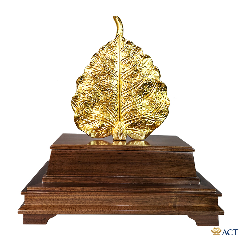 act-bt-0236-3_eab75b8483dc4320a98ec1fea81db464.jpg Tượng lá bồ đề dát vàng 24k ACT GOLD ISO 9001:2015 - Image 1