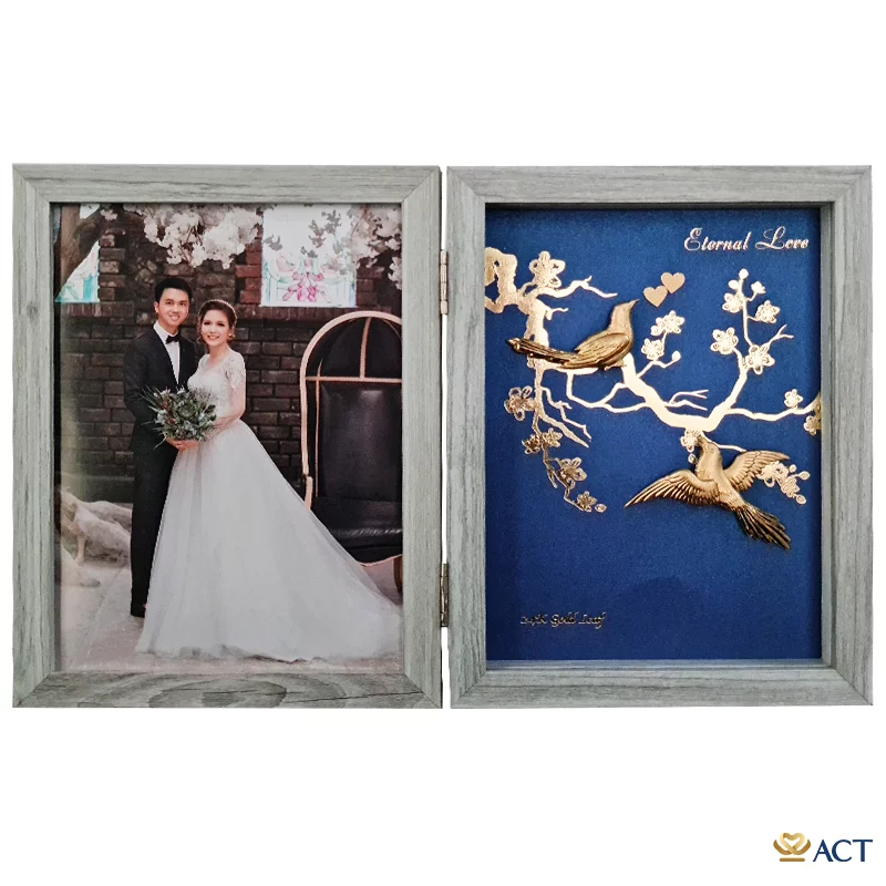 act-ka-0011_6960aa091287454ca832d51d3a225b19.png Quà tặng Khung Ảnh Đôi Chim Họa Mi dát vàng 24k ACT GOLD ISO 9001:2015(Mẫu 1) - Image 1
