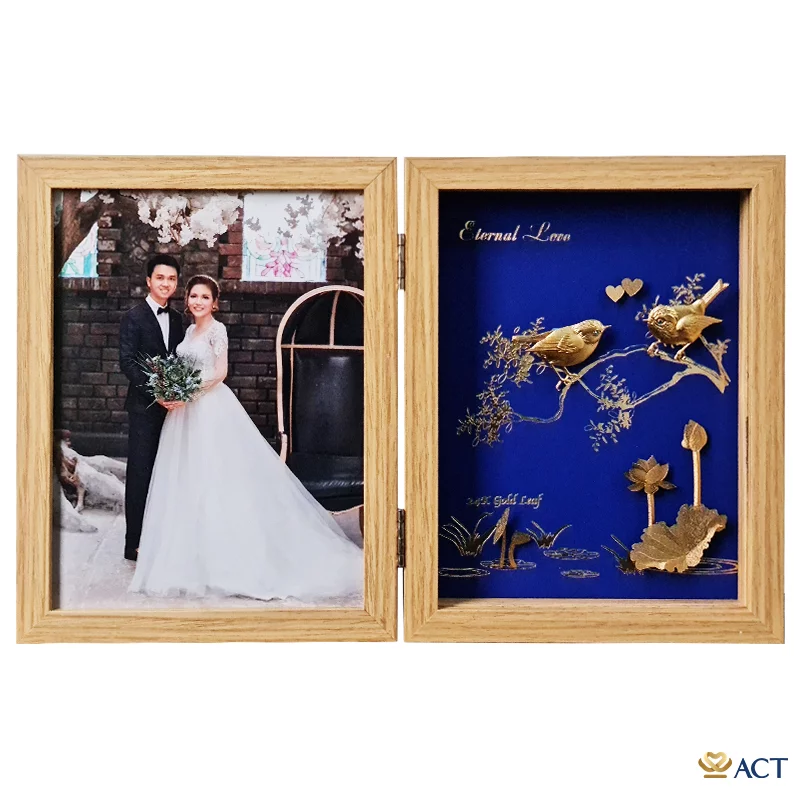 act-ka-0024_14d1c7db4e724892ae31198933270288.png Quà tặng Khung Ảnh Đôi Chim Sẻ dát vàng 24k ACT GOLD ISO 9001:2015(Mẫu 2) - Image 1