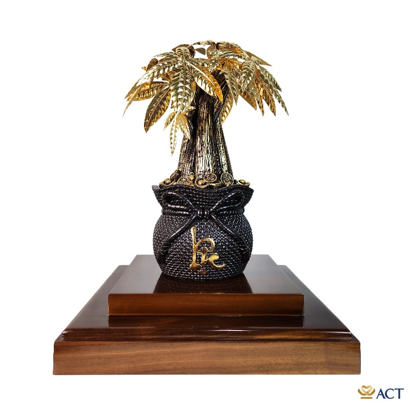 chau-kim-ngan-act-bt-0092_fa7cca1eab0743dd924134853183d631.jpg Quà tặng Chậu Cây Kim Ngân dát vàng 24k ACT GOLD ISO 9001:2015 (Mẫu 2) - Image 1