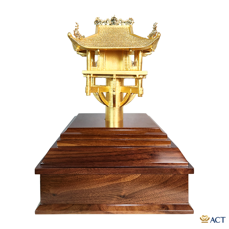 chua-mot-cot-act-bt-0121-3_e99f0b7e27544f66aa7a4d92db88a88c.jpg Quà tặng Chùa Một Cột dát vàng 24k ACT GOLD ISO 9001:2015 - Image 1