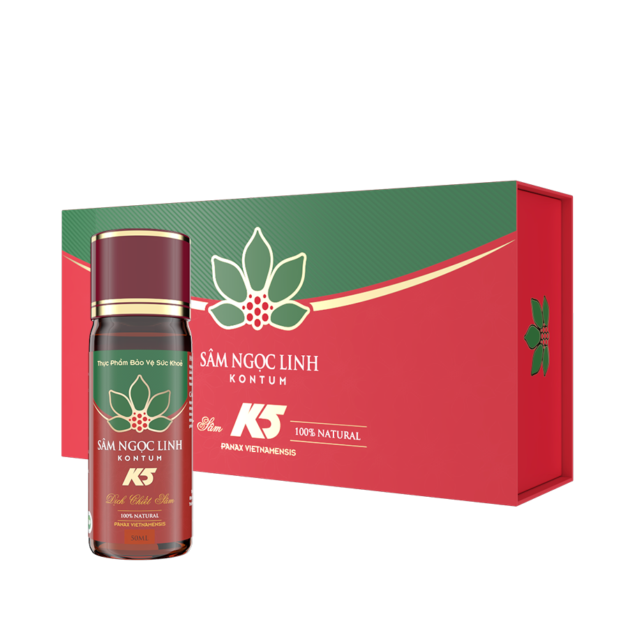 dich-chiet-5.png TPBVSK Dịch chiết Sâm Ngọc Linh K5 – 50ml – 05 chai/hộp - Image 1