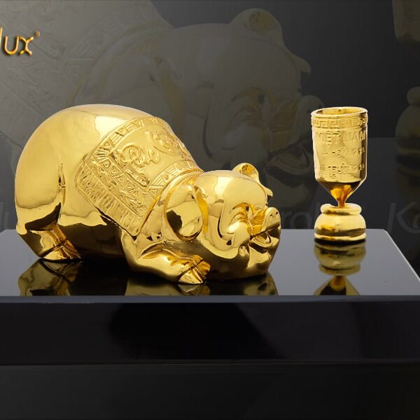 Giá để bút tượng heo vàng - VDK-0023