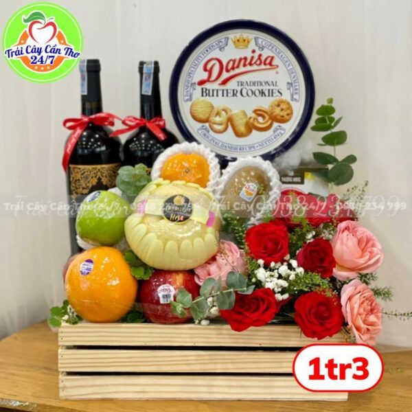 Giỏ hoa trái cây dạm ngõ 03