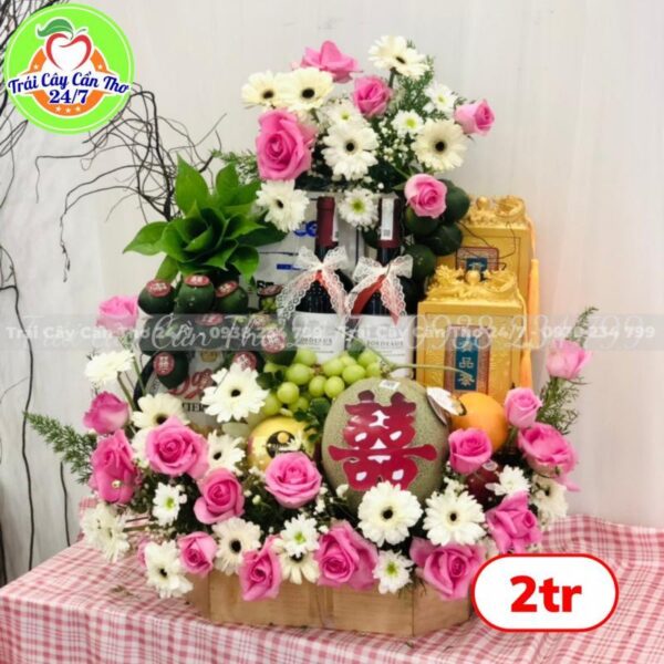 Giỏ hoa trái cây dạm ngõ
