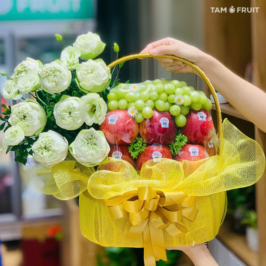 gio-trai-cay-hoa-sen-1.jpg Giỏ trái cây kính viếng ht173 - Image 1