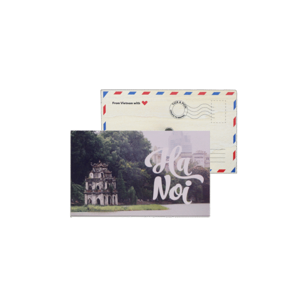 Bưu Thiếp Gỗ Nam Châm Hà Nội