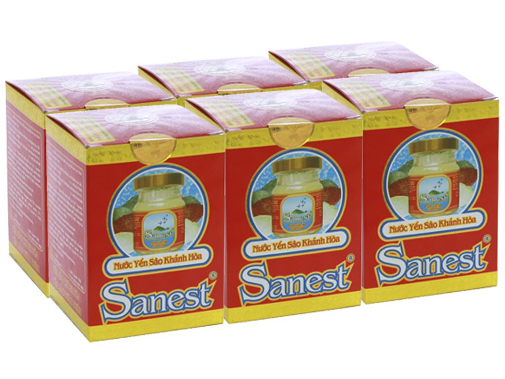 loc-6-hu-nuoc-yen-sanest-70ml-201903291411276733.jpg Nước Yến Sào Khánh Hòa Có Đường – Sanest – 6 Lọ Đơn 70ml – Yến Sào Plaza - Image 1