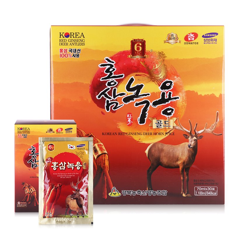 nuoc-hong-sam-nhung-huou-gyeongbuk-70ml-x-30-goi-yen-sao-plaza.jpg Nước Hồng Sâm Nhung Hươu Gyeongbuk – 70ml X 30 Gói – Yến Sào Plaza - Image 1