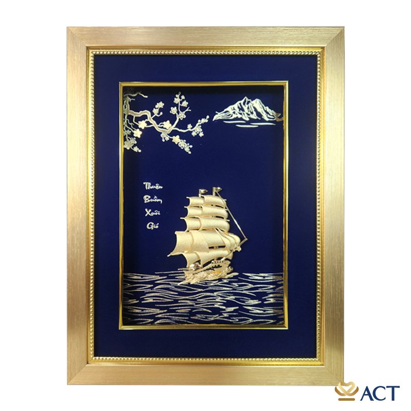 qua_tang_dat_vang_actgold.com_.vn_act-2532-0024-1_3a0d552d82b74bf0a69c4ad191f90d64.jpg Quà tặng tranh Thuyền dát vàng 24k ACT GOLD ISO 9001:2015 - Image 1