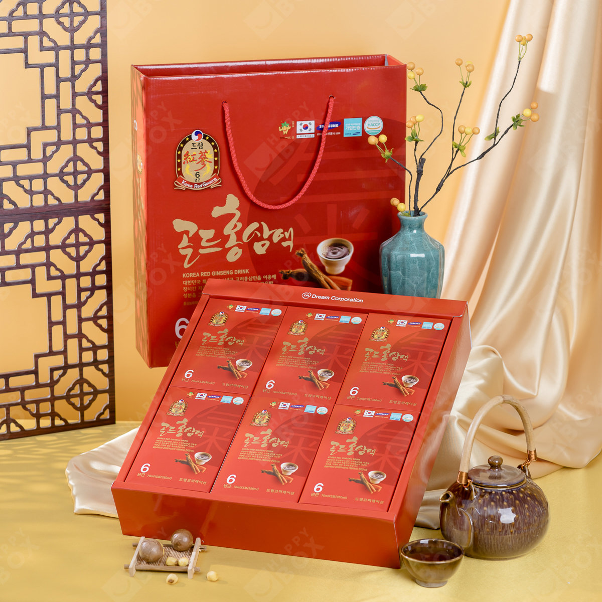 sam-han-quoc-qua-tang2.jpg Hộp quà tặng nước Hồng Sâm 6 Năm Dream (70 ml x 30 gói) - Image 1