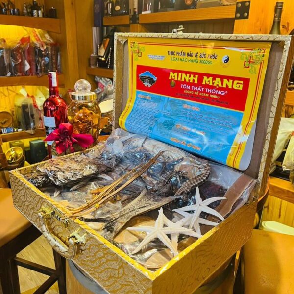 Thang Ngâm Rượu – Minh Mạng Thang (hộp thượng hạng) “Nhất dạ lục giao sinh ngũ tử”