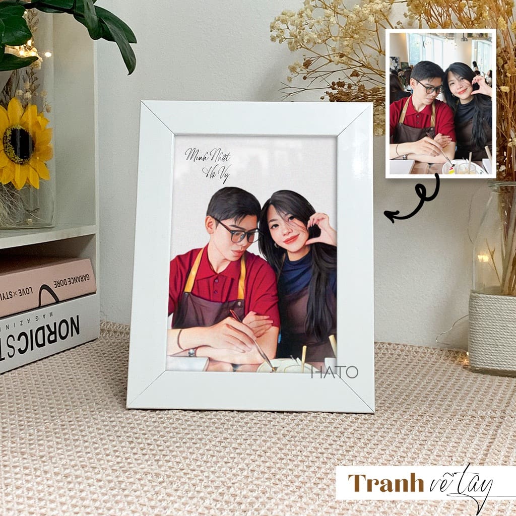 tranh-chan-dung-ve-tay-theo-yeu-cau-danh-cho-cap-doi-1-1.jpeg Tranh Chân Dung Vẽ Tay Theo Yêu Cầu Dành Cho Cặp Đôi | Mẫu 02 - Image 1