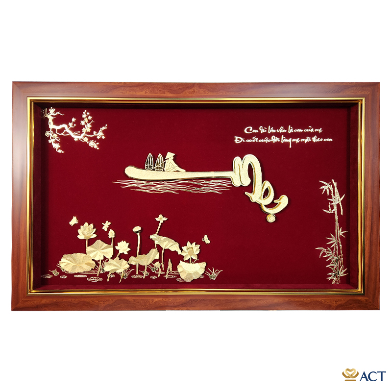 tranh-chu-me-act-4065-0037-3_b84ecc1ef0c646a69ad0105ad6366c41.jpg Quà tặng Tranh Chữ Cha Mẹ dát vàng 24k ACT GOLD ISO 9001:2015 - Image 1