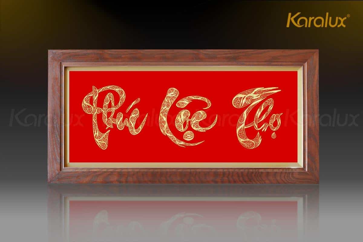tranh-chu-phuc-loc-tho-ma-vang-24k.jpeg Bộ tranh chữ Phúc Lộc Thọ bằng bạc mạ vàng - Image 1
