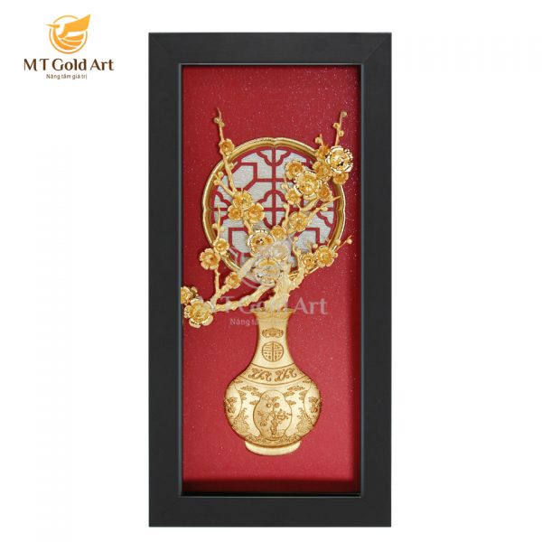 tranh_binh_hoa_mai_dat_vang_13x26cm_Qua-tang-cao-cap-qua-tet_-600x600-1.jpg Tranh hoa mai dát vàng (13x26cm) - Image 1