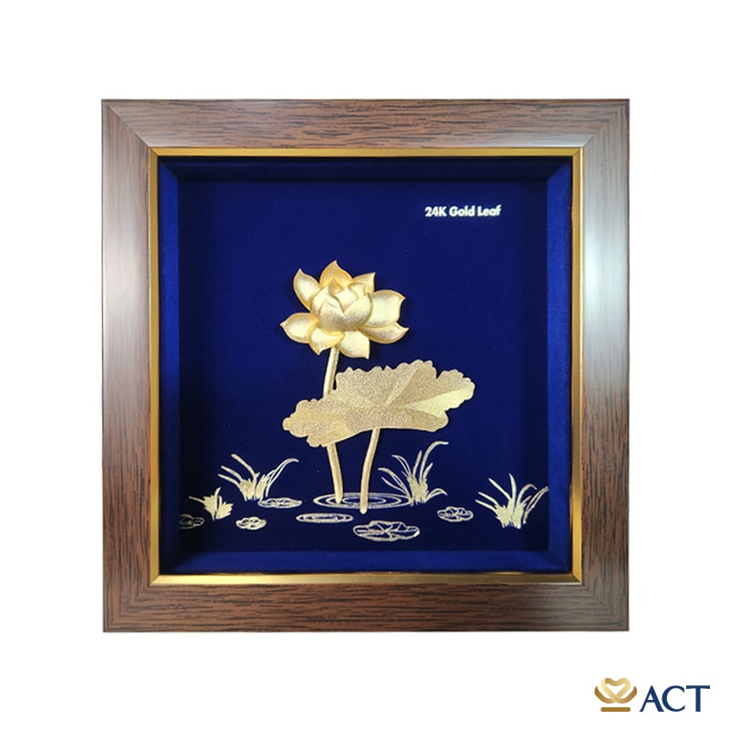 tranh_hoa_sen_dat_vang_actgold.com__4__c960096be52642e39d82c8b48ba0f22c.jpg Tranh Hoa Sen dát vàng 24k ACT GOLD ISO 9001:2015 - Image 1