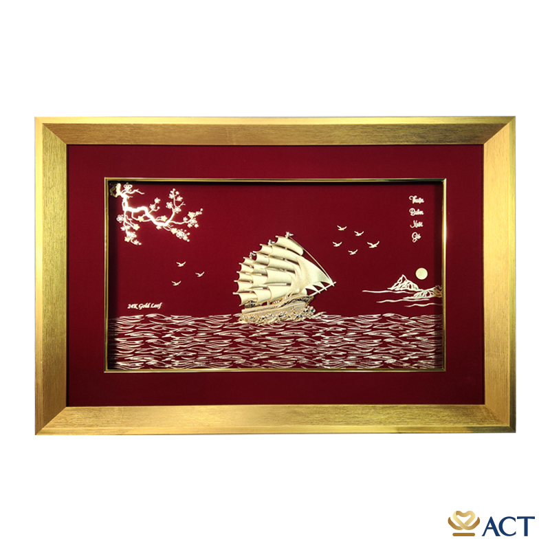 tranh_thuyen_dat_vang_24k_act_gold__3__e5a17db54eaf4170928050bea2c1ba31.jpg Quà tặng tranh Thuyền dát vàng 24k ACT GOLD ISO 9001:2015 - Image 1
