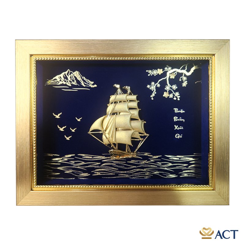 tranh_thuyen_dat_vang_24k_act_gold_actgold.com_.vn_340c295d7e7e4f228df5ab78e5810958.jpg Quà tặng tranh Thuyền dát vàng 24k ACT GOLD ISO 9001:2015 - Image 1