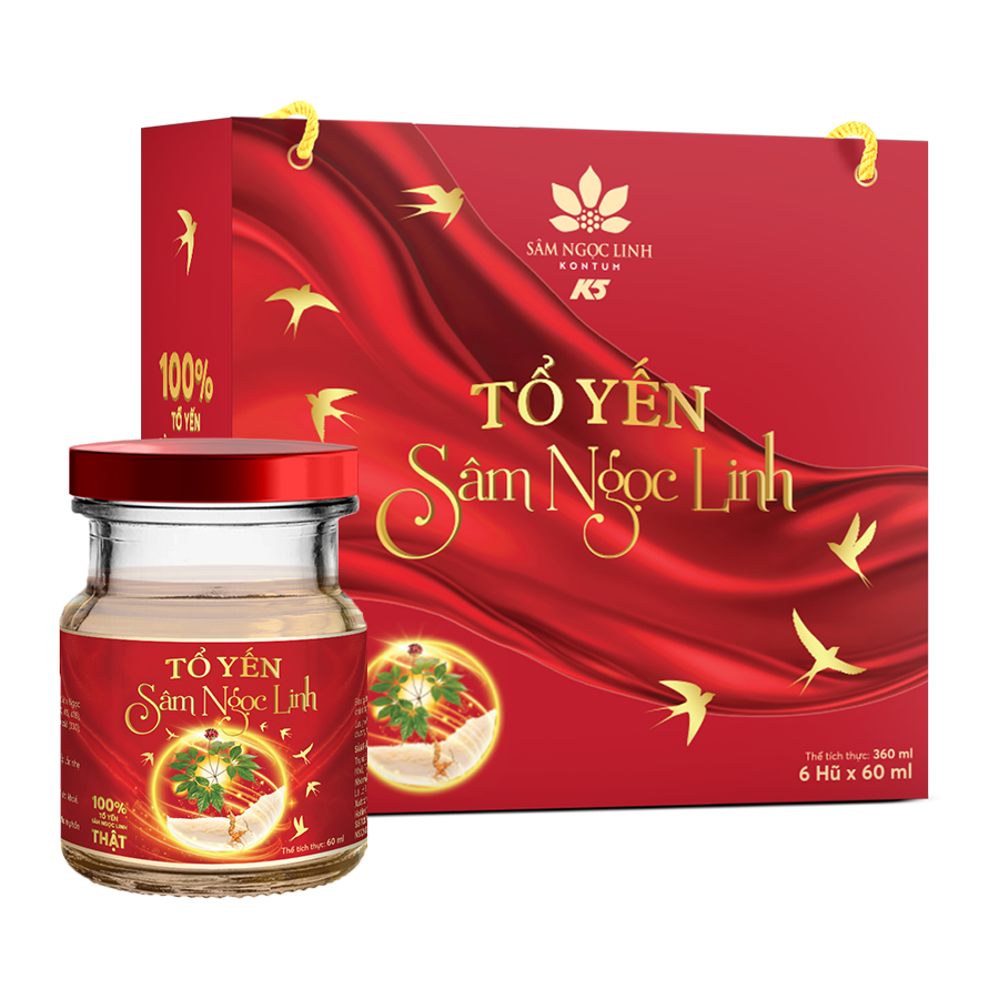 yen60.png Tổ Yến Sâm Ngọc Linh 60ml – 6 hủ/hộp - Image 1