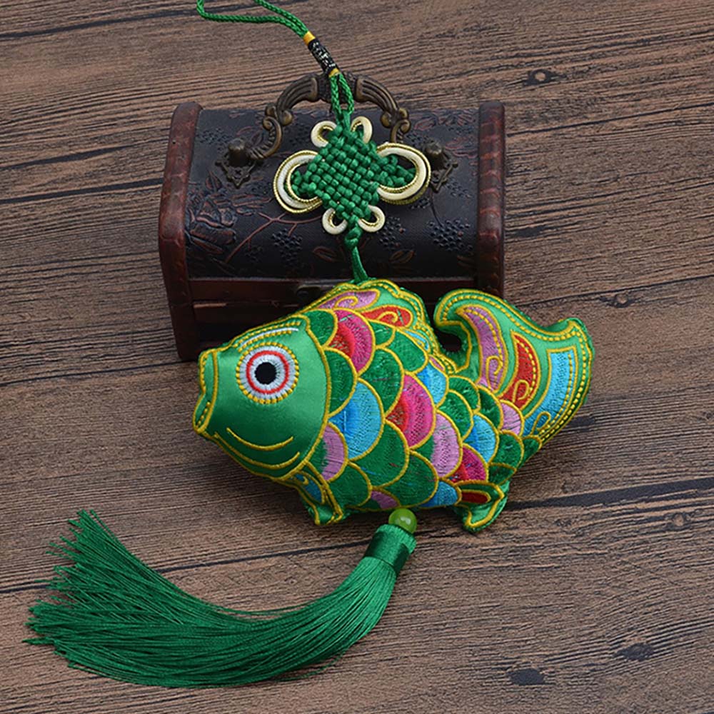CHARM-BIGCARP1-GREEN.jpg Dây Treo Trang Trí Tết Cá Chép Xanh Mẫu 1 - Image 1