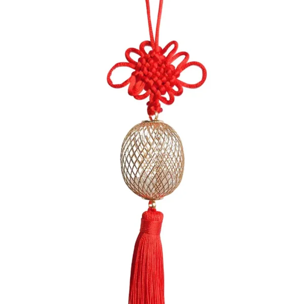 Charm lồng đèn treo cây màu đỏ 28cm