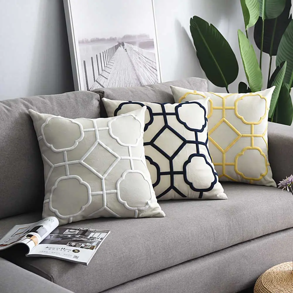 CUSH50E28093EMBR-GEOMETRIC_A.jpg.webp Vỏ gối trang trí bằng vải bố thêu dày - Image 1