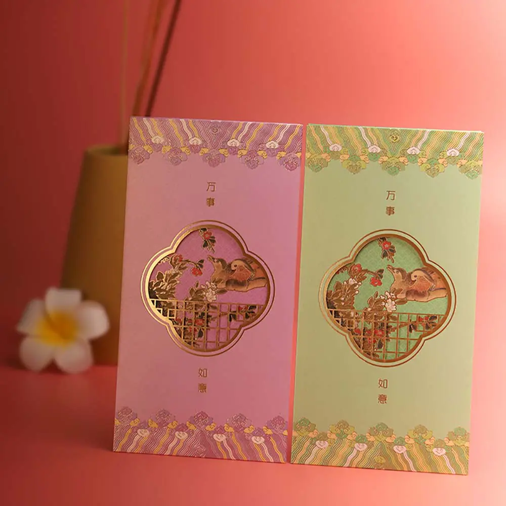 LIXI-LASERCUT-BIRDS.jpg.webp Bộ 2 Bao Lì Xì Hong Kong Cao Cấp Laser Cut Đôi Chim Xuân – Giấy Cứng 160gsm - Image 1