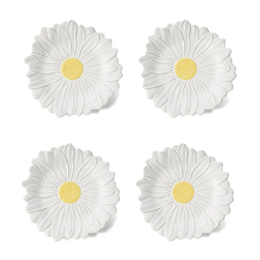 PLATE-BORDDAISY-DES.jpg.webp Bộ 4 đĩa 23cm Bordallo Pinheiro Maria Flor – Daisy - Image 1