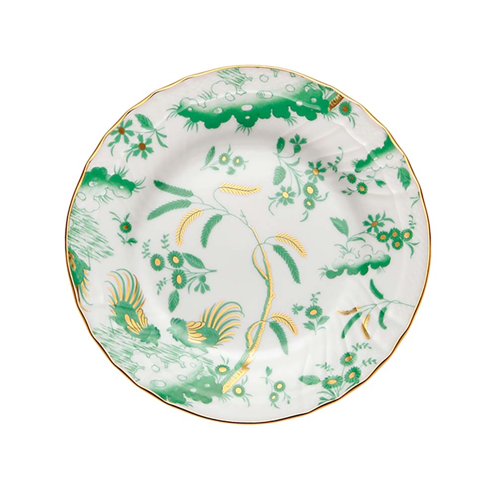 PLATE-GINORIOD-GIADA17CM.jpg Bộ 2 Đĩa Oro di Doccia Xanh Lá Giada 17cm – Hiệu Ginori 1735 - Image 1