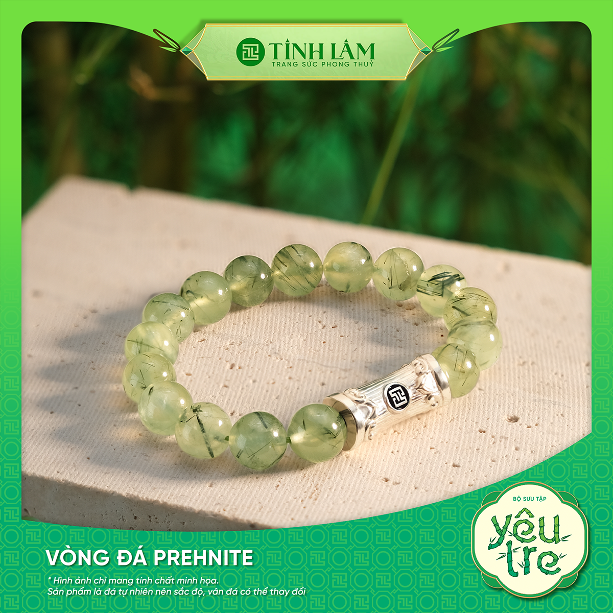 PREHNITE-ONG-TRE.png VÒNG CẨM THẠCH MẶT TRỜI - PREHNITE - Image 1