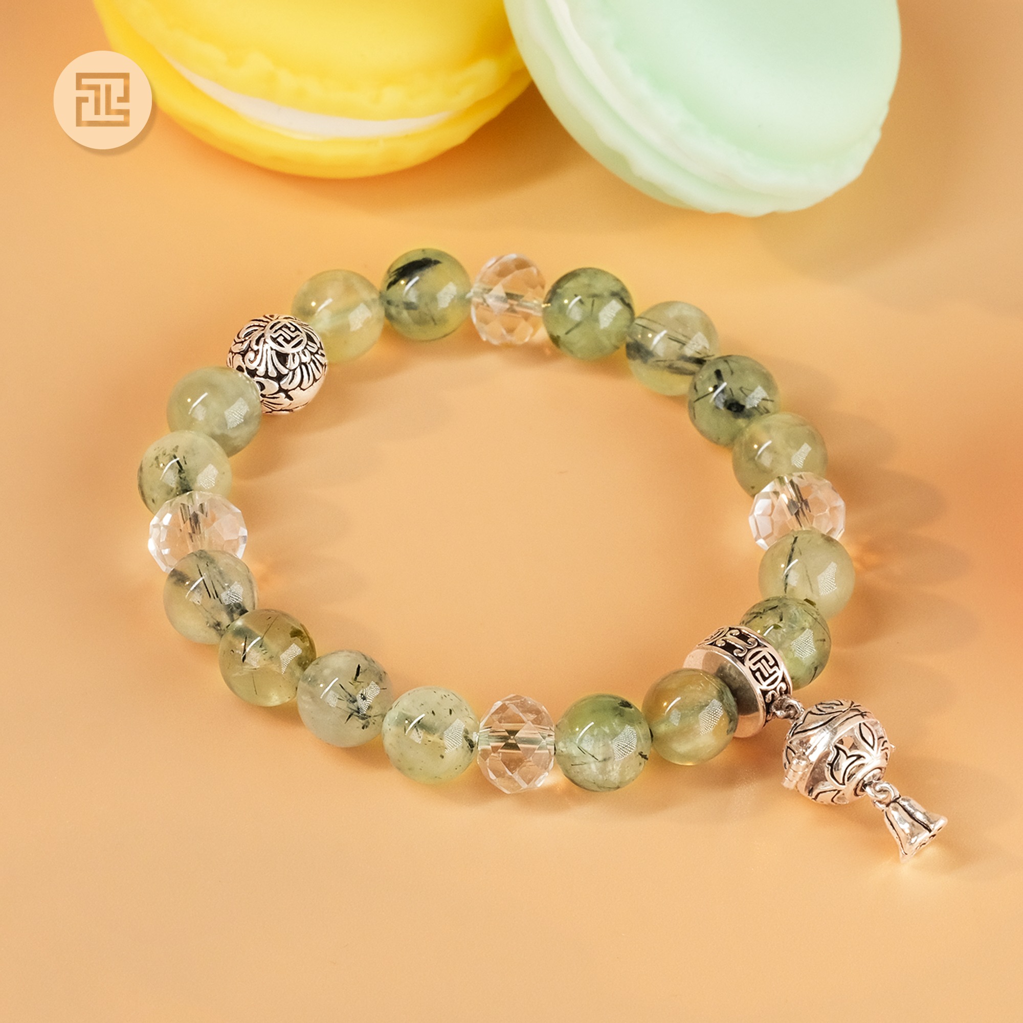 Prehnite.jpg VÒNG CẨM THẠCH MẶT TRỜI - PREHNITE - Image 1