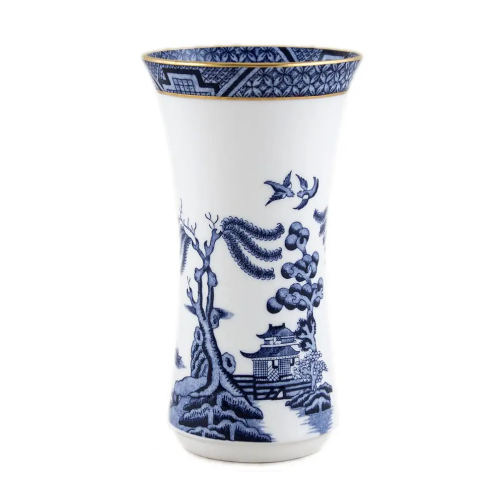 ROYALDOULTON-REALOLDWILLOW.jpg.webp Bình Sứ Xương Viền Vàng Real Old Willow Hiệu Royal Doulton - Image 1