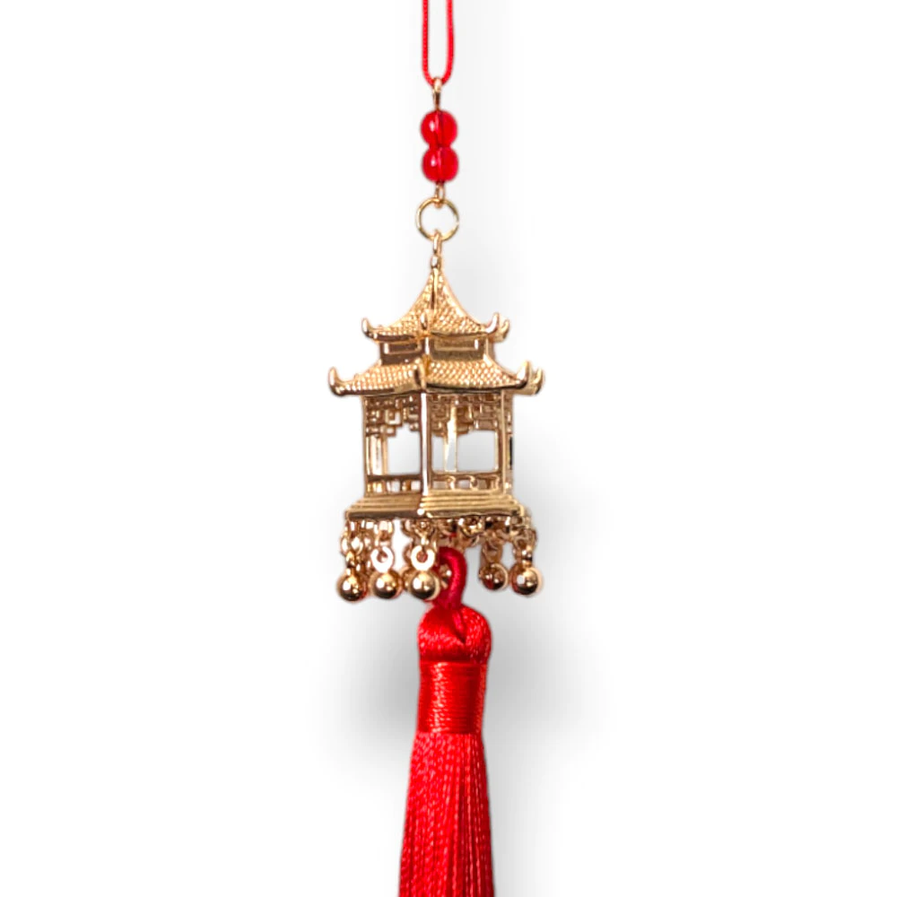 charm-pagoda-red.jpg.webp Charm Ngôi Đền Treo Cây Tết Tua Rua Màu Đỏ 18cm - Image 1