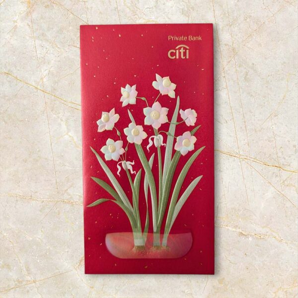 Bao Lì Xì Cao Cấp Hoa Thuỷ Tiên